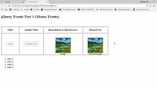 jQuery Tutorial #01 Mouse Events (Click , dblClick, mouseEnter, mouseLeave, mouseOver and Hover)