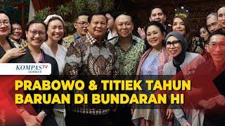 Momen Presiden Prabowo ditemani Didit, Titiek Soeharto Rayakan Tahun Baru di Bundaran HI