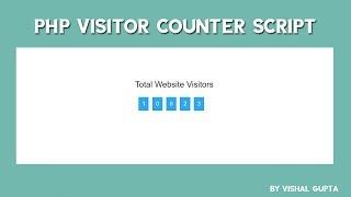 PHP Visitor Counter Script with PDO Connectivity