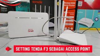 Cara Setting Tenda F3 Sebagai Access Point Pakai HP