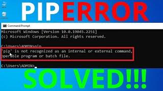 [SOLVED] pip is not recognized as an internal or external command