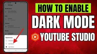 Turn ON Dark Mode in YouTube Studio on Android or Samsung Galaxy Phone