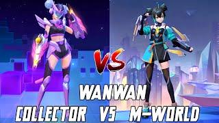 MOBILE LEGENDS WANWAN M-WORLD VS PIXEL BLASTCOLLECTOR SKIN SIDE BY SIDE COMPARISON