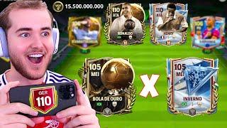 MONTEI um Time BOLA DE OURO x MARAVILHAS DE INVERNO no FC Mobile