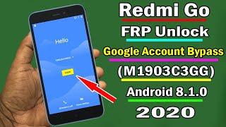 Redmi Go Frp Bypass (M1903C3GG) 8.1.0 Google Account Bypass/FRP Unlock 2020 |