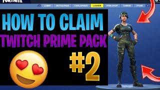 HOW TO CLAIM TWITCH PRIME PACK #2- FREE SKINS IN FORTNITE BATTLE ROYALE