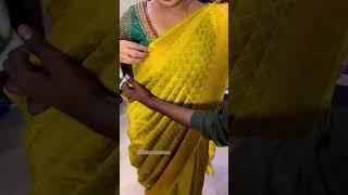 Aha kalyanam serial actress cute saree draping video #shorts #video #reel #ytshorts #bts