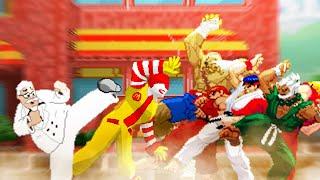 Street Fighter meets KFC! Animated Colonel Sanders vs Everyone! Part 1