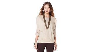 MarlaWynne Sparkle Knit Envelope Box Top with Camisole