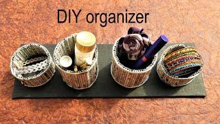 Diy organizer | Desk Organization Ideas | Newspaper Organizer | Desk Decor