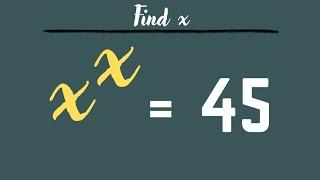 Interesting Exponential Equation! (Insane Math Challenge)  What is the value of x??