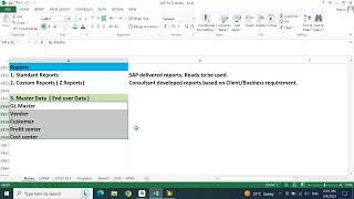 SAP FICO Master Data Reports
