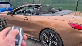 2020 BMW M8 Competition Cabrio: closing roof with BMW Display key