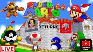 Super Mario 64 (N64 Expansion Pack) Live Stream Part 1 Returning Amazing N64. And A Cake To Find?