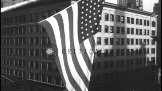 Major General Gavin leads 82nd Air Borne troops during a victory parade in New Yo...HD Stock Footage