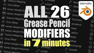 All Grease Pencil Modifiers in Blender 3.4 - Short 7 Minutes Version