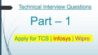 TCS NQT Interview Questions 2021 and 2022 Batch Part -1