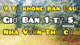 9 tỷ không bán đâu giờ bán 1 tỷ 5 nhà vườn có thổ cư.