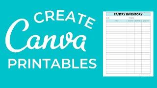How To Create Printables In Canva | Canva Tutorial