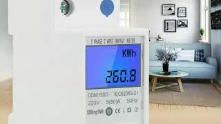 80A SINGLE PHASE TWO WIRE LCD DIGITAL DISPLAY WATTMETER POWER CONSUMPTION ENERGY METER