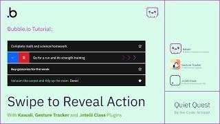 Bubble.io Tutorial: Swipe to Reveal Tutorial with Kawaii Animations