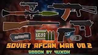 3D Gun Mod MCPE - Soviet-Afgan War  Addon V0.2 | New Equipment, New Guns, & New Visual Effects