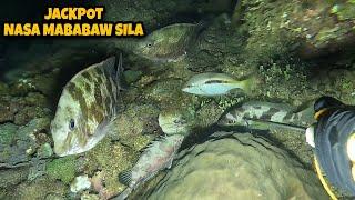 Nasa MABABAW lang Sila JACKPOT Night Spearfishing Catch & Cook