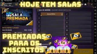 HOJE TEM PRÊMIO! Participe das Salas e Ganhe FREE FIRE AO VIVO4X4 AO VIVO