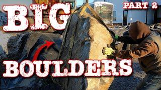 Creating the First Waterfalls with MASSIVE Boulders | Swim Pond Build Part 2