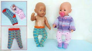 Колготки из носка для куклы Беби Бон. Socks tights for Baby Bebon dolls