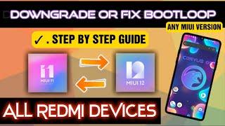 Downgrade redmi note 8 pro android 11 to android 10 OR FIX BOOTLOOP PROBLEM IN ANY REDMI DEVICES