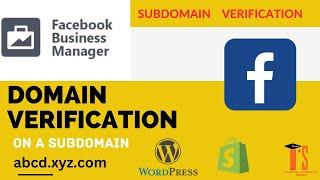 Facebook Business Manager domain verification | subdomain verification WordPress