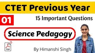 Science Pedagogy for CTET-2019 | CTET Previous Year Papers | Live-01