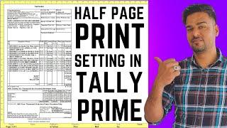 Half Page Print in Tally Prime | Half Page invoice in Tally