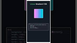 Linear gradient css property, linear border css html #coding #html #shorts#trend#watch