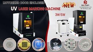 BEC LASER Electric Sensor Door Class I UV Laser Marking Machine for Plastic/Glass/Paper/Metal