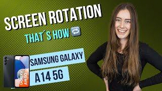 Samsung Galaxy A14 5G – How to enable / disable screen rotation - •  • ‍️ •Tutorial