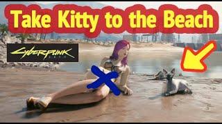 Take Kitty to the Beach (Cyberpunk 2077) Take Pics of V's Cosmetic Wardrobe with Nibbles - Patch 1.6