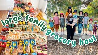 LARGE FAMILY GROCERY HAUL | Mom of 10 w/ Twins + Triplets