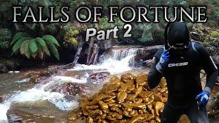 Huge gold deposits found in boil holes beneath the FALLS OF FORTUNE!!