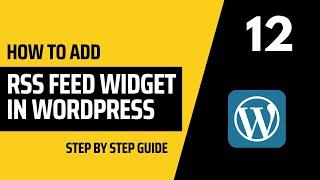 How to add RSS Feed in wordpress widgets? | learn wordpress Wordpress website tutorial in hindi