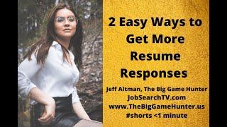 2 Easy Ways to Improve Your Resume | JobSearchTV.com #shorts