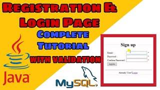 Registration & Login Page | Complete Tutorial | JSP & Servlet | Java | MySQL | JavaScript | Eclipse