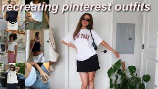 RECREATING SUMMER PINTEREST OUTFITS 2024 | casual + trendy outfit ideas for summer!