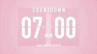 7 Min Countdown Flip Clock Timer / Simple Beeps 