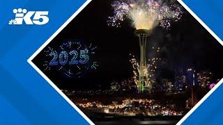 Full fireworks show from 2025 New Year's at the Needle