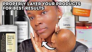 My 2024 updated morning skincare routine | how I layer my skincare products for best results
