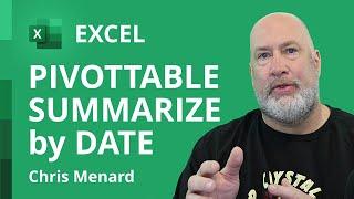Excel PivotTable - Summarize data by Month or Day of the week