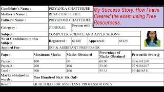 My Success Story. How I have Clear NET using Free Resources..