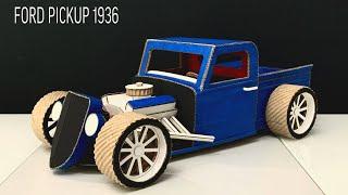 Amazing Hot Rod Pickup / How to Make Cardboard Car / Diy Classic Car / Ford 1936